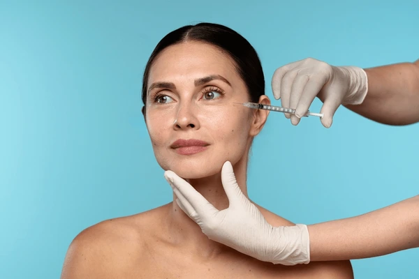 lady during profhilo treatment session at novomed in Dubai